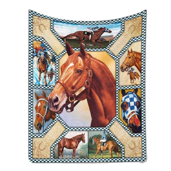 

Love Letter Message Blanket Horsemanship, Throw Blanket for Bed Couch Chair