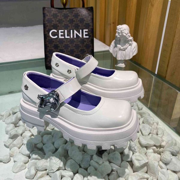 

autumn thick soled mary shoes french mandarin duck buckle small leather women british single outlet black friday