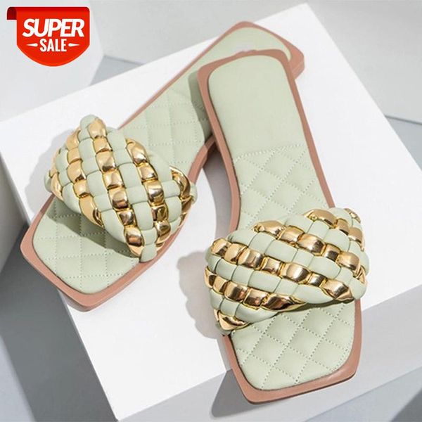 

new summer women slippers slip on slides square toe casual shoes woman bling shoes ladies fashion sandals drop shiping #ye3n, Black