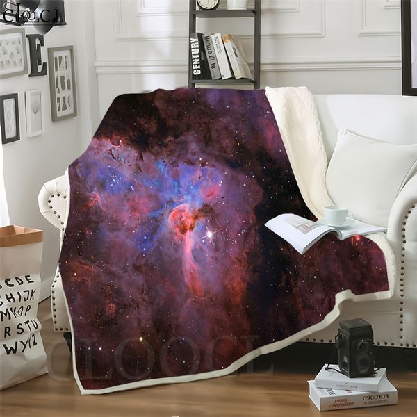 

cloocl blankets fantastic universe space galaxy 3d print harajuku air conditioning sofa travel throw blanket teens plush quilt