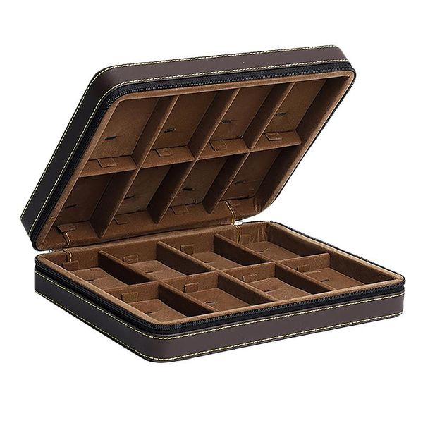 

watch boxes & cases jewelry box travel comestic casket organizer storage necklace birthday gift, Black;blue