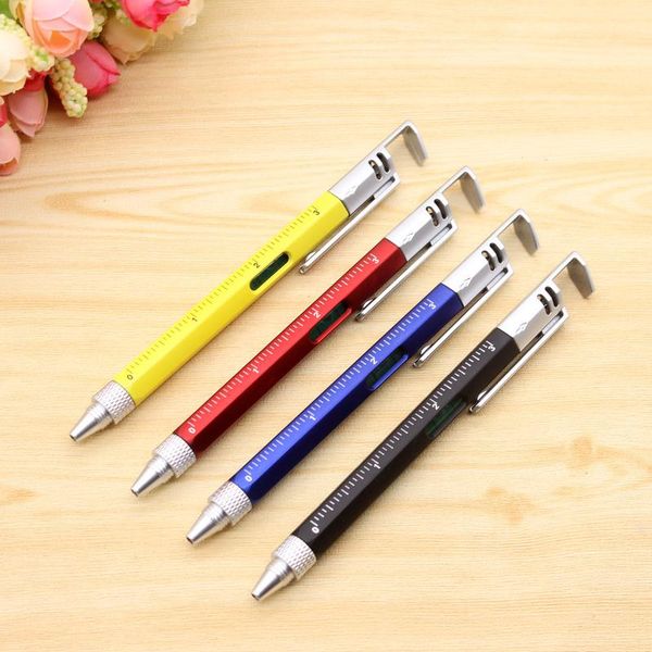 

ballpoint pens 36pcs multifunctional mobile phone bracket plastic level screwdriver horizontal scale tool pen, Blue;orange
