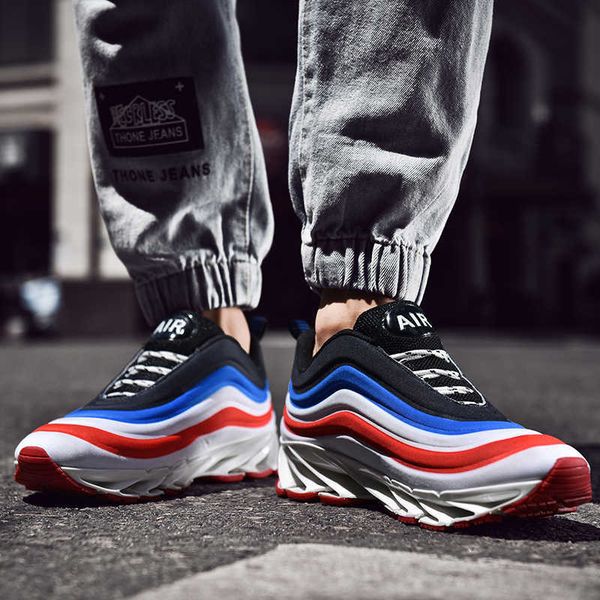 

multicolor men breathable running shoes red black grey khaki mens trainer athletic sports sneaker size 39-44 three