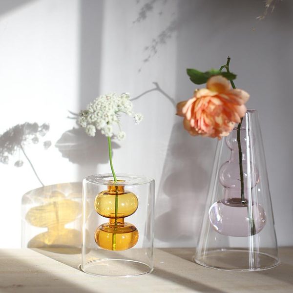 

vases nordic ins hydroponic round vase transparent glass spherical living room restaurant deskart ornaments home decoration