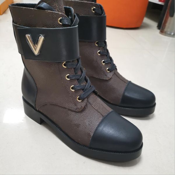 

women leather ankle boot wonderland ranger flower designer lady buckle canvas strap lace-up rubber outsole flat booties, Black