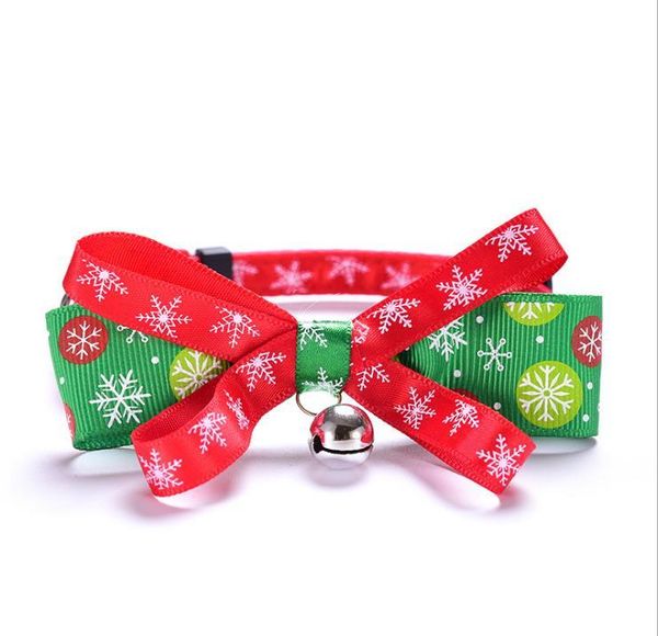 

dog collars & leashes bowknot bell bow tie christmas series pet collar cat with supplies