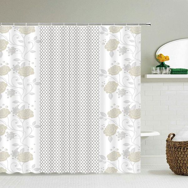 

waterproof shower curtain with 12 hooks fresh dandelion flowers printed bath curtains polyester cloth bathroom accessories