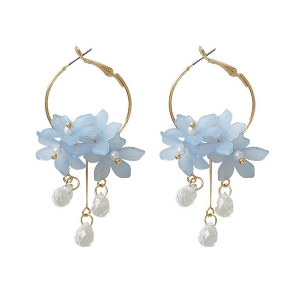 

stud female dust flower long pearl earrings acrylic jewelry fashion woman 2021 fine accessories, Golden;silver
