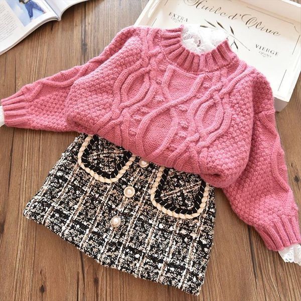 

100 150 cm winter womens skirts girls spring autumn fashion baby kids children plaid clothes two colors, Blue