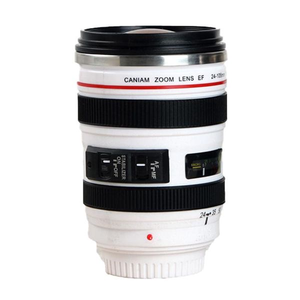 

mugs home office gift camera lens cup easy clean with lid stainless steel coffee mug outdoor sports tea travel insulated portable