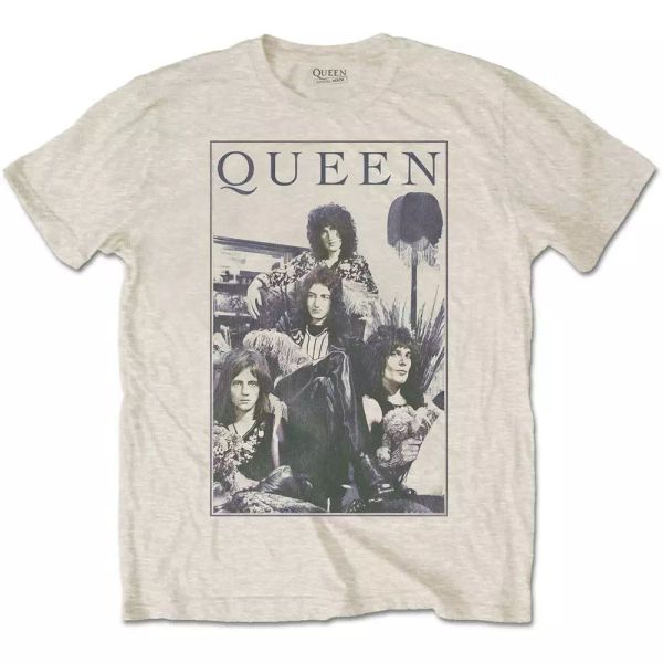 

queen freddie mercury brian may band profile 2 official t-shirt men unisex, White;black