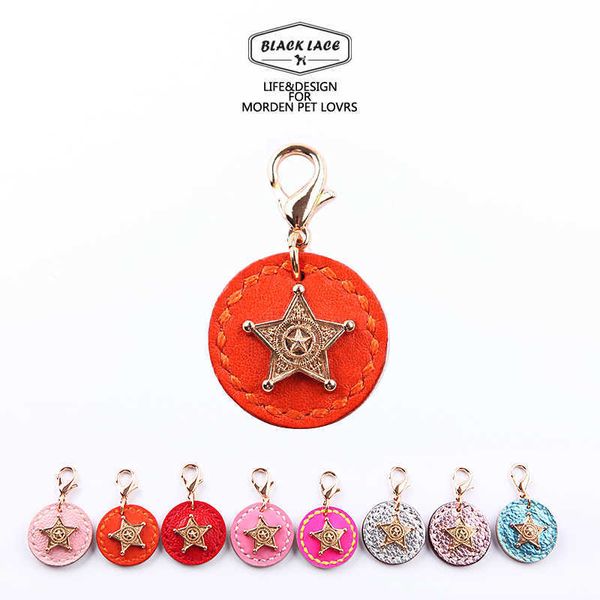 

dog id lettering collar, cat meow star rivet, red vip puppet tag, hang tag