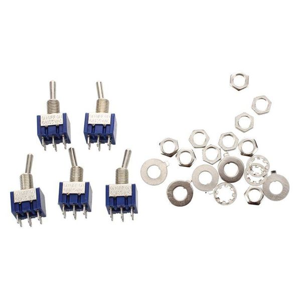 

smart home control 5pcs 3 position 2p2t dpdt on-off-on miniature mini toggle switch