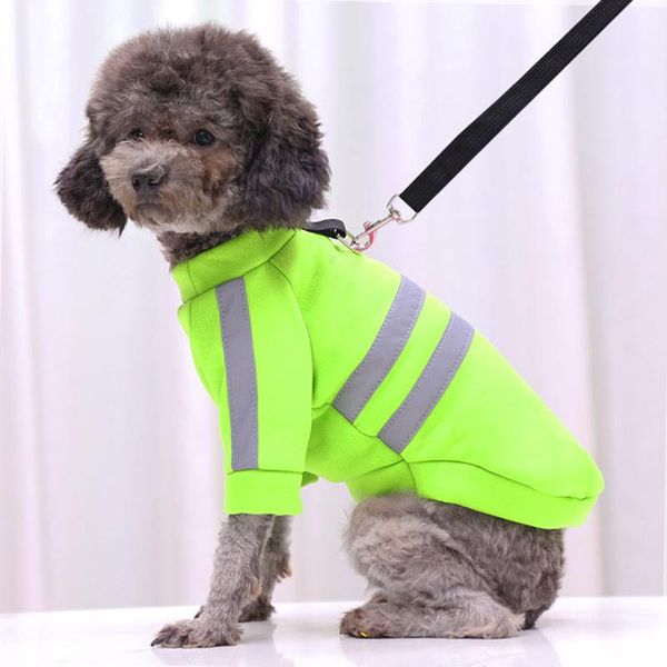 

dog apparel work clothes jacket pet cat reflective hoodie jumpsuit pajamas