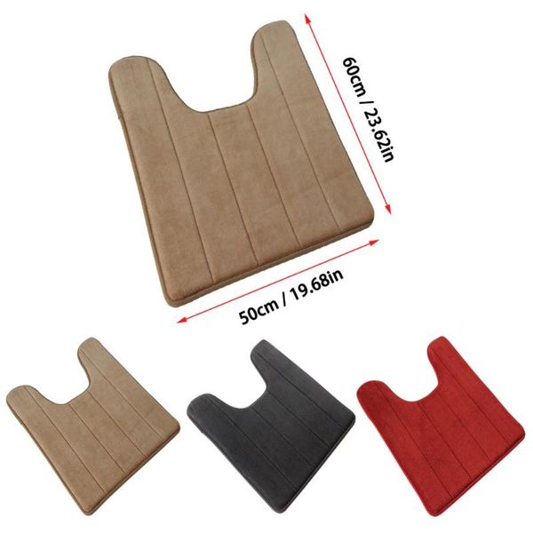 

bath mats u-shaped bathroom anti-skid floor mat memory foam toilet absorbent non-slip carpets supplies
