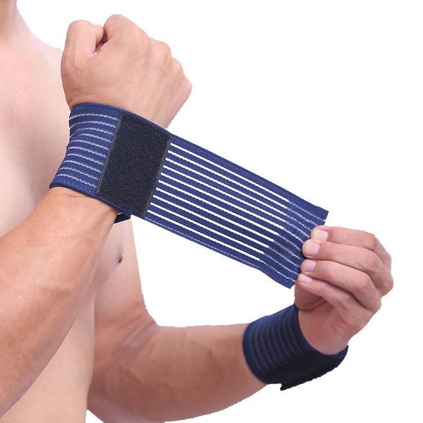 

wrist support 1unit cotton elastic bandage hand sport wristband gym brace wrap carpal tennis cuff protector fitness, Black;red