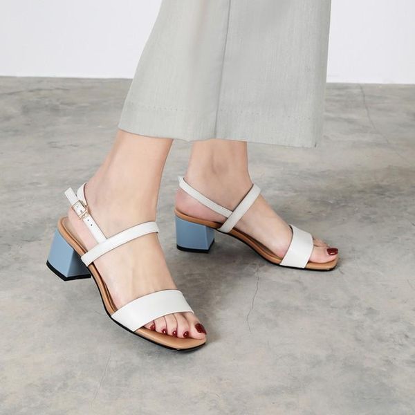 

dress shoes big size 9  high heels sandals women woman summer ladies one-word with thick, Black