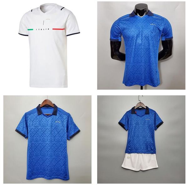 

2021 italy white away soccer jersey fans player version barella sensi insigne 20 21 22 european cup jerseys bernardeschi italia football, Black;yellow