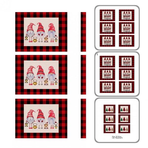 

mats & pads portable 6pcs/set unique heat insulation fine texture dinner mat flax eye-catching for home