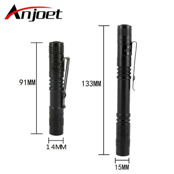 

anoet 800lm lamp xpe-r3 led mini ultra bright handy penlight torch pocket portable 1 mode lantern for camping outdoor flashlights torches