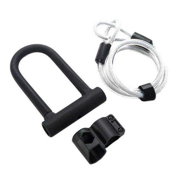 

bike locks u lock heavy duty shackle secure anti theft (black)