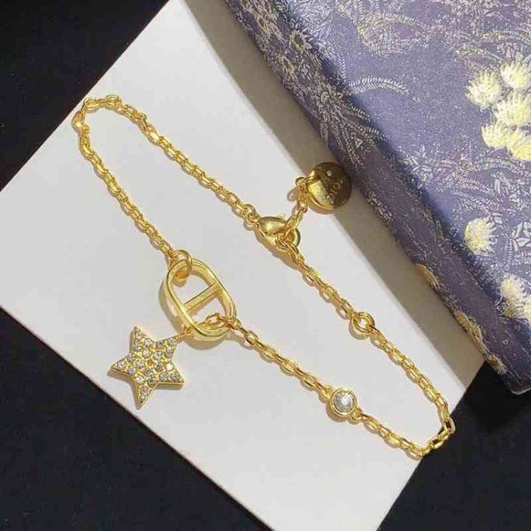 

design jewelry new bracelet five star letter diamond bracelet for girl, Black