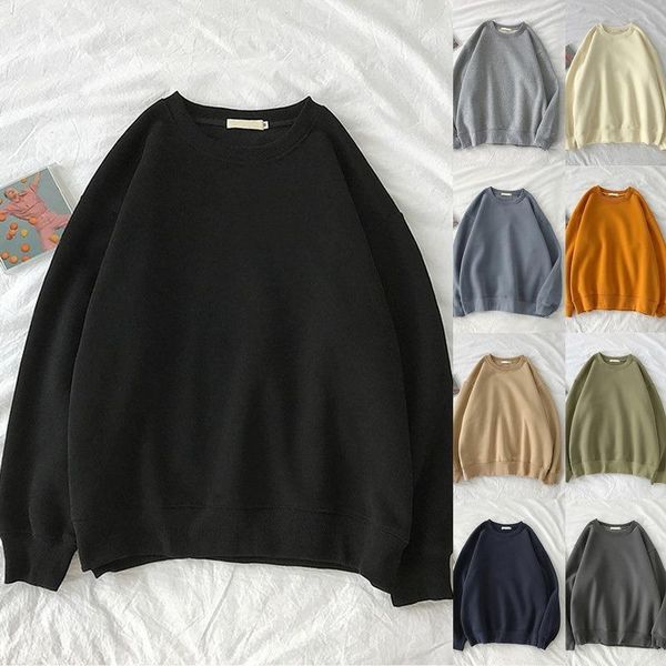 

men's hoodies & sweatshirts winter female harajuku loose casual tracksuit korean pullovers women's clothes drop, Black