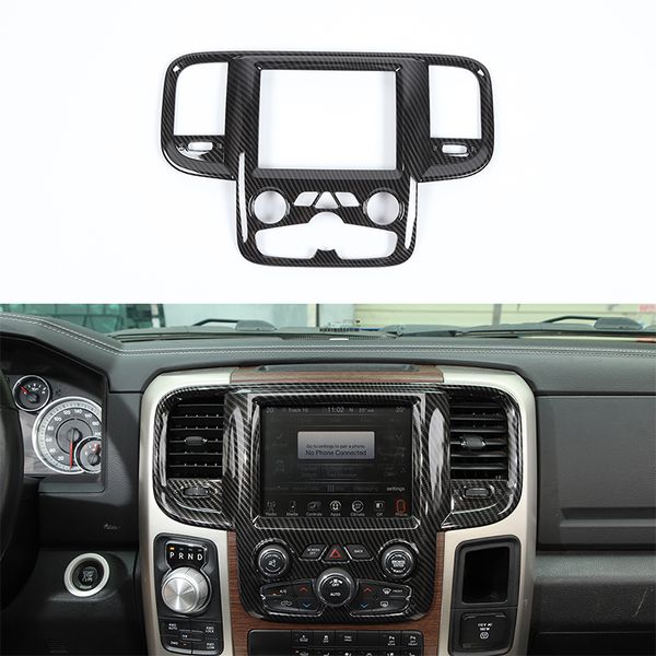 

abs car central control navigation panel dcoration for dodge ram 1500 11-17 interior accessories carbon fiber