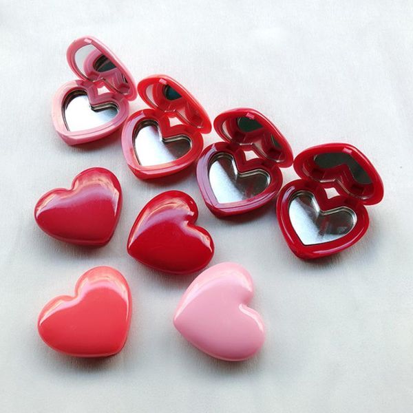 

storage bottles & jars love heart shape empty eyeshadow case blush lipstick box pigment refillable with mirror foundation makeup dispenser 3