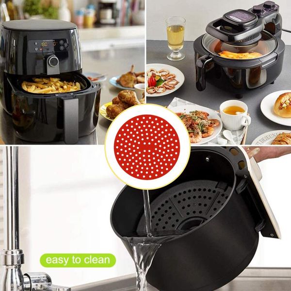 

tools & accessories 2pc air fryer reusable liner stick silicone basket mat kitchen and