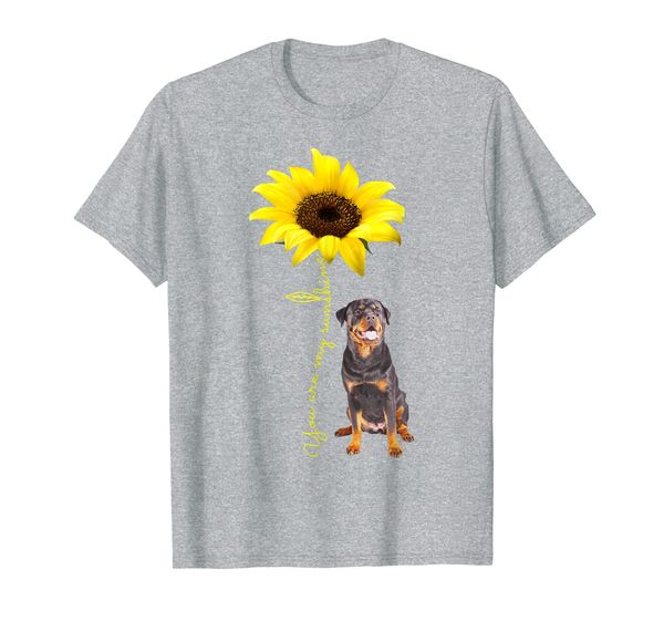 

you are my sunshine sunflower rottweiler rottie mom shirt t-shirt, White;black