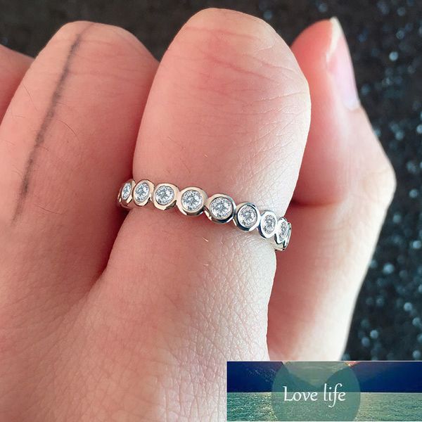 

huitan fashion casual round ring with cubic zirconia popular accessories wholesale beautiful setting fashion jewelry, Silver