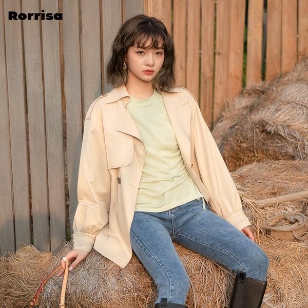 

women's trench coats 2021 spring and autumn temperament commuting korean version windbreaker fashion belt short slim coat, Tan;black