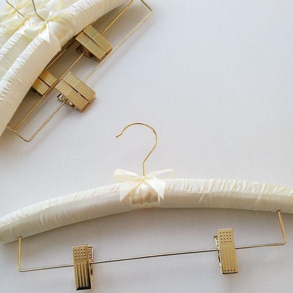 

hangers & racks 38cm quality with horizontal line padded for men hanger clips satin canvas covers adults clothes pants
