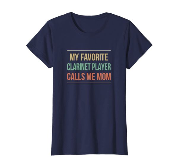 

womens my favorite clarinet player calls me mom - t-shirt, White;black