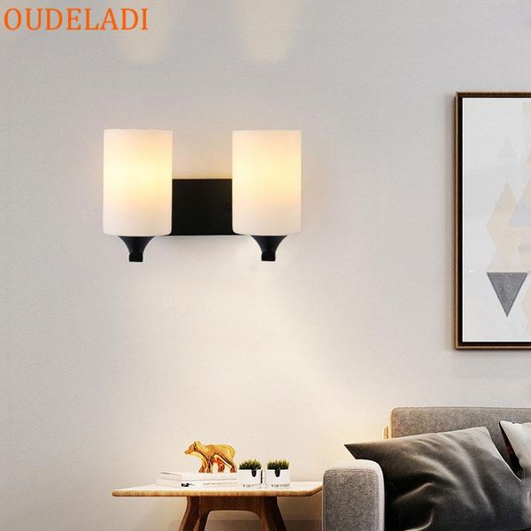 

wall lamps decorative e27 lamp iron night reading beside home stairs vintage loft sconce lights glass black
