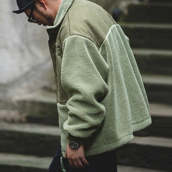 

men's jackets polar maden woolen jackets men fleeces warm wild casual fur coat vintage parka tracksuit winter clothing lower men's, Black;brown