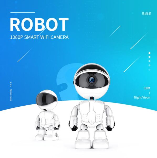 

robot intelligent auto tracking camera 1080p cloud home security ip wireless wifi cctv surveillance cameras