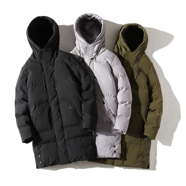 

men's down & parkas parka jacket winter long cotton padded outdoor puffer overcoat men thick and warm coat fashion, Black