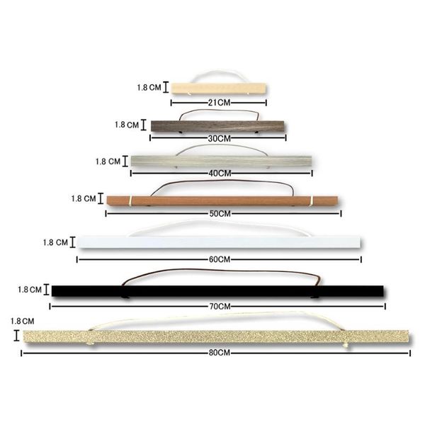 

frames 7 colors magnetic poster hanger frame teak wooden painting po canvas wall art craft