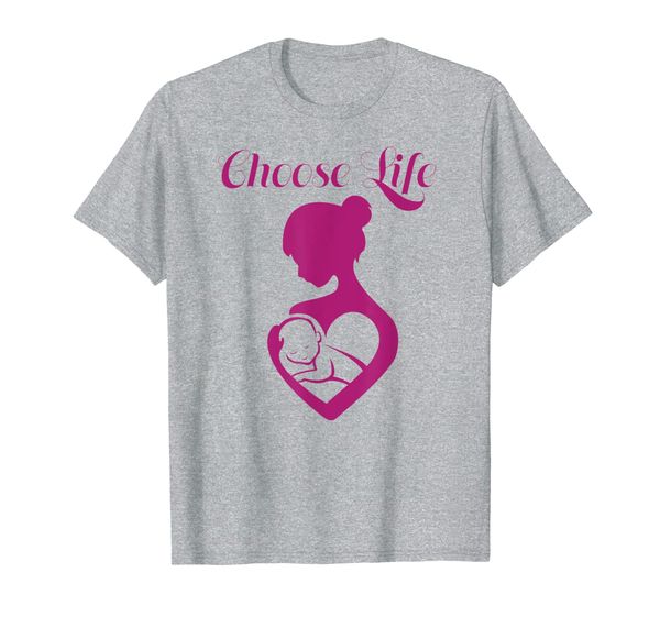 

choose life pro-life t-shirt, White;black
