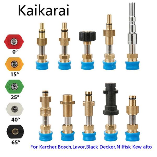 

water gun & snow foam lance converter connector for karcher,bosch,lavor,black decker,nilfisk kew alto fitting to 1/4 quick release socket,no