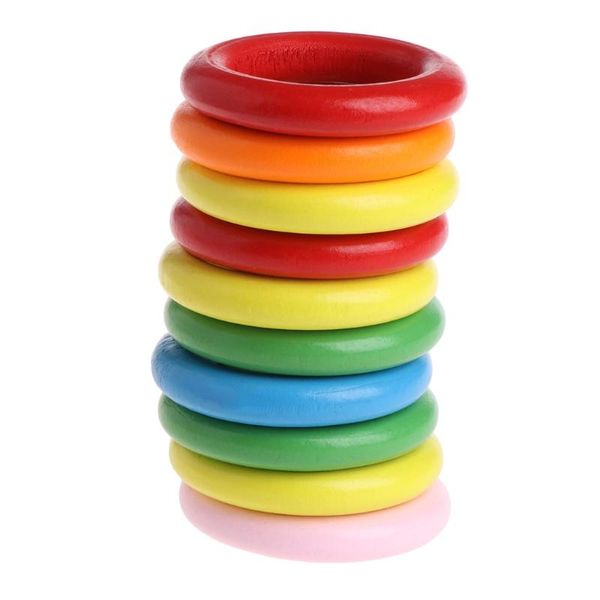

other bird supplies 10 pcs/bag wood rings parrot toys accessories colorful random color diy ornament l4mf