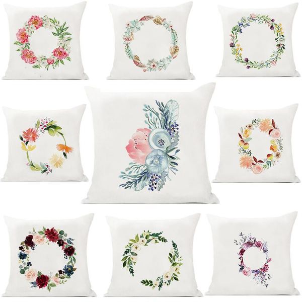 

cushion/decorative pillow floral printed pillowcase decor garden living room sofa office case decorative car pillows soft polyester cushion