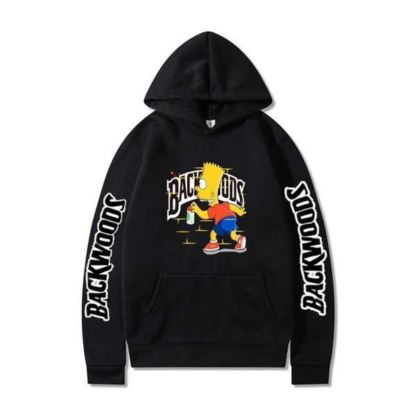 

2021 new backwoods peripheral print casual sports hoodie pullover, Black