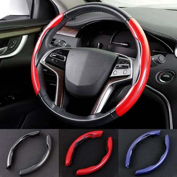 

steering wheel covers car cover carbon fiber anti slip auto case universal accessories interior parts 37-38cm