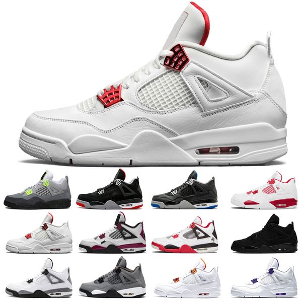 

2021 new basketball shoes 4s man cat taupe haze shimmer desert moss white oreo cement university blue sail pine green pure travis bred diy n