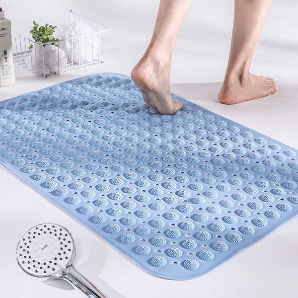 

bath mats bathroom anti-slip pvc carpet with suck bottom solid color rectangle square waterproof shower floor mat home products
