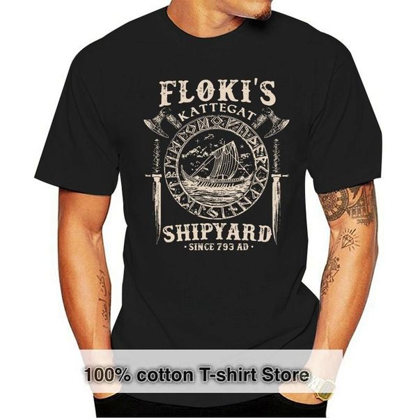 

men's t-shirts flokis astillero kattegat barco vikingo y espada tee t camisa regalo de hip-hop camiseta, White;black