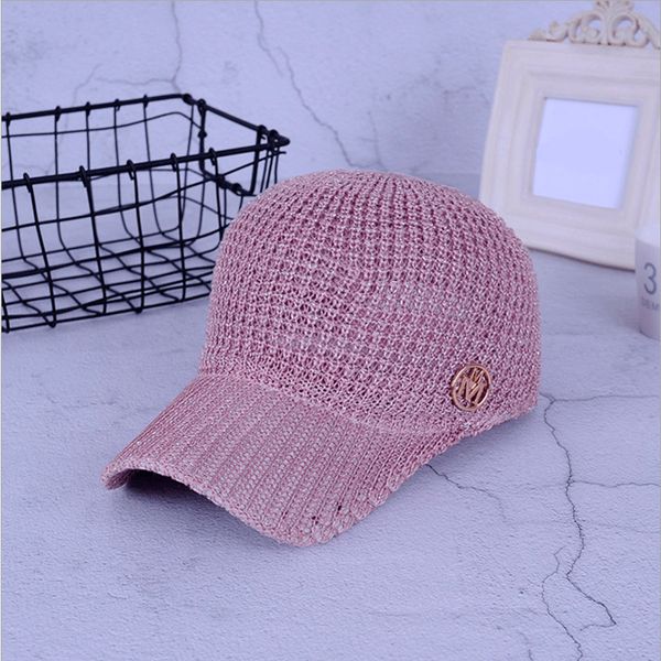 Damen Sommer Mesh Snapback Baseball Caps Atmungsaktive Buchstabe M Reitkappe Frauen Mädchen Sonnenhut Knochen Casquette